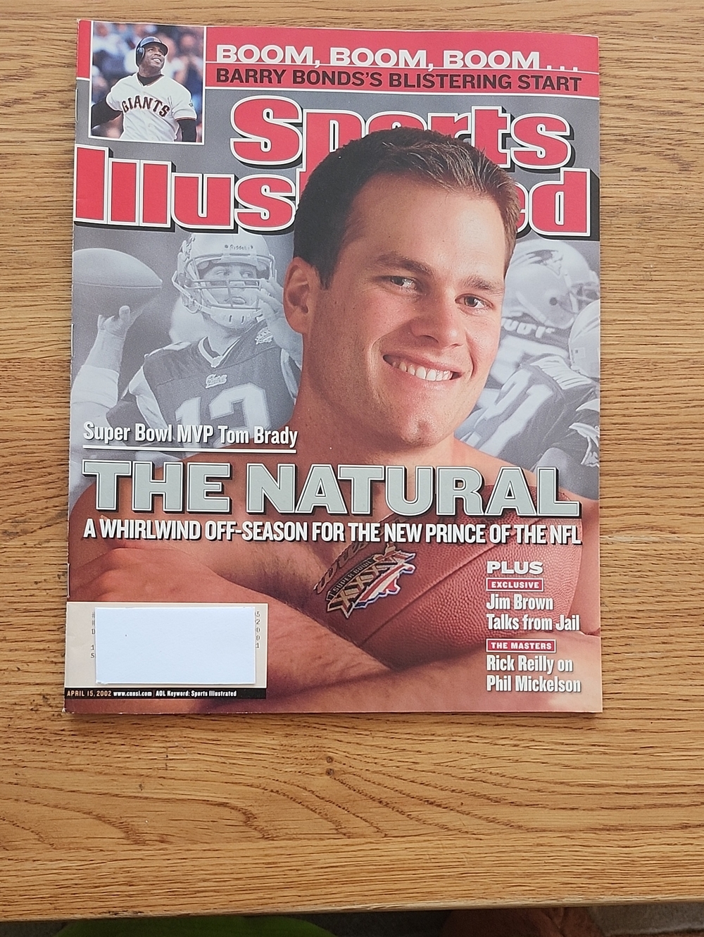 SI Tom Brady Cover & Barry Bonds Feature 2002